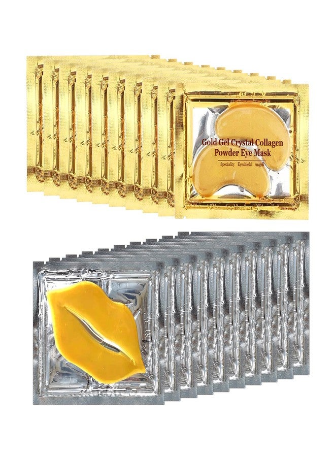 Adofect 40 Pairs Collagen Crystal Lip Mask & Eye Mask Set for Skin Care, Refreshing, Revitalizing, Relaxating, Hydrating, Traveling, Gifts for Men & Wowen, Valentine's Day Gifts - Image 1